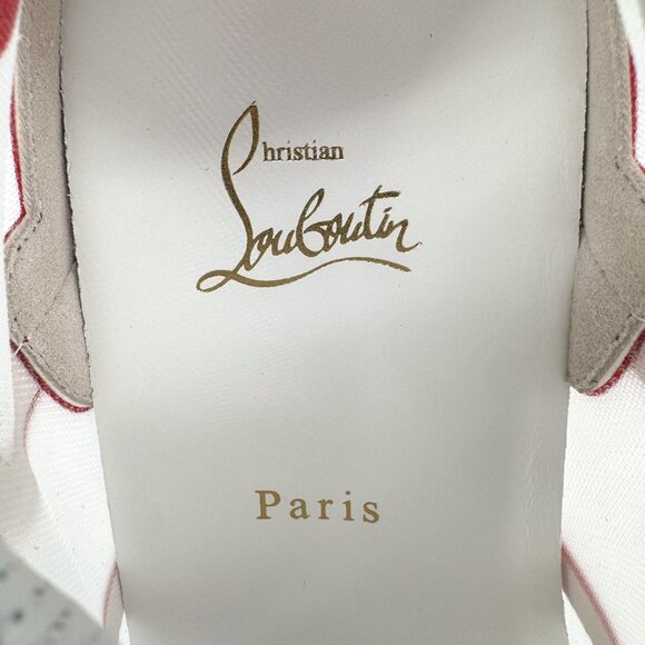 Christian Louboutin Sharkina White Mesh Red Sneakers Size 41 US 11 Women's 6947 - Picture 13 of 15